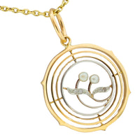 Vintage rose diamond and pearl pendant