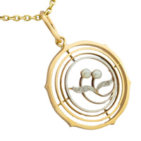 Vintage rose diamond and pearl pendant