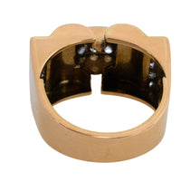 Art Deco rose diamond tank ring in 18 carat gold
