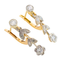 Vintage diamond pendant earrings