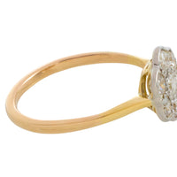 Edwardian old cut diamond cluster ring
