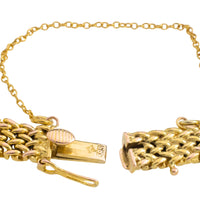 Vintage mesh sapphires and diamond bracelet