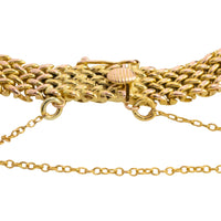 Vintage mesh sapphires and diamond bracelet