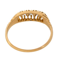 Victorian five stone old cut diamond ring from 1883