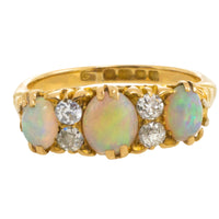 Edwardian opal and diamond ring from 1912