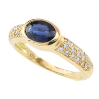 Sapphire and diamond ring in 18 carat gold