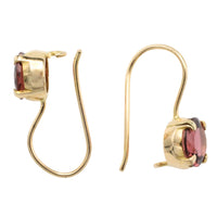 Garnet earrings in 14 carat gold