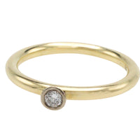Diamond solitaire ring in 14 carat gold