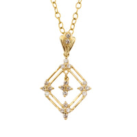 18 carat gold pendant with diamonds