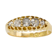 Victorian five stone diamond ring from 1898-Antique rings-The Antique Ring Shop