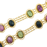 Sapphire ruby and tourmaline braclet