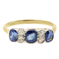 Edwardian period sapphire and diamond ring-Antique rings-The Antique Ring Shop