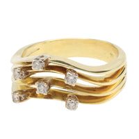 Vintage 18 carat gold ring with diamonds
