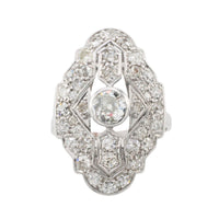 Art Deco diamond ring in white gold-The Antique Ring Shop