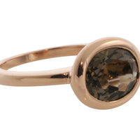 Smaoked quartz ring in 18 carat rose gold-Vintage Rings-The Antique Ring Shop