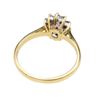 Vintage pink sapphire and diamond ring