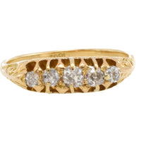 Edwardian five stone old cut diamond ring