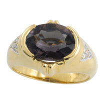 Tourmaline and diamond rig in 18 carat gold-Vintage Rings-The Antique Ring Shop