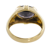 Tourmaline and diamond rig in 18 carat gold-Vintage Rings-The Antique Ring Shop