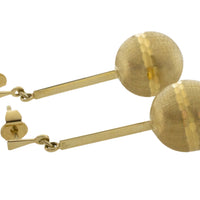 Pendant sphere earrings in 14 carat gold-Earrings-The Antique Ring Shop