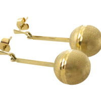 Pendant sphere earrings in 14 carat gold-Earrings-The Antique Ring Shop
