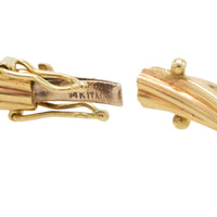 Vintage rope pattern hinged bracelet in 14 carat gold-Bracelets-The Antique Ring Shop