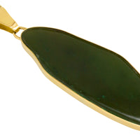 Vintage jade pendant in 14 carat gold-Pendants-The Antique Ring Shop