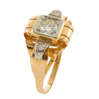 14 carat gold Art Deco ring with diamonds-Vintage Rings-The Antique Ring Shop