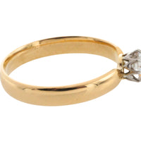 Old cut diamond solitaire ring