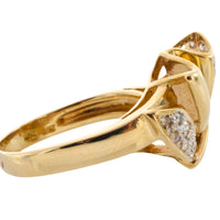 Diamond bow ring in 14 carat gold-Vintage Rings-The Antique Ring Shop