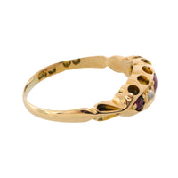 Edwardian period ruby and rose diamond ring-Antique rings-The Antique Ring Shop