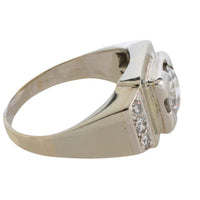 Vintage Old European cut and single cut diamond ring in white gold-Vintage Rings-The Antique Ring Shop
