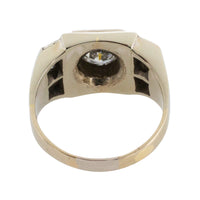 Vintage Old European cut and single cut diamond ring in white gold-Vintage Rings-The Antique Ring Shop