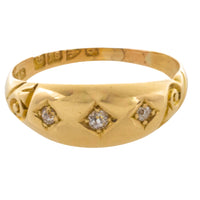 Victorian three stone diamond ring from 1899-The Antique Ring Shop