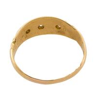 Victorian three stone diamond ring from 1899-The Antique Ring Shop