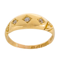 Victorian three stone diamond ring from 1899-The Antique Ring Shop