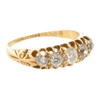 Victorian 18 carat gold old cut diamond ring from 1899-Antique rings-The Antique Ring Shop