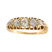 Victorian 18 carat gold old cut diamond ring from 1899-Antique rings-The Antique Ring Shop