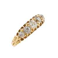 Victorian 18 carat gold old cut diamond ring from 1899-Antique rings-The Antique Ring Shop