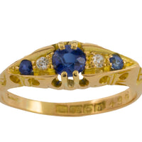 Edwardian sapphire and diamond ring from 1912-Antique rings-The Antique Ring Shop