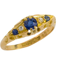Edwardian sapphire and diamond ring from 1912-Antique rings-The Antique Ring Shop