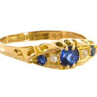 Edwardian sapphire and diamond ring from 1912-Antique rings-The Antique Ring Shop