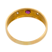 Edwardian ruby and diamond gypsy ring from 1904-Antique rings-The Antique Ring Shop