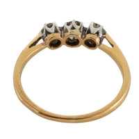 Three stone old cut diamond ring from 1919-The Antique Ring Shop
