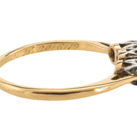 Three stone old cut diamond ring from 1919-The Antique Ring Shop