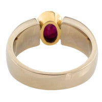 Ruby ring in white and yellow gold-Vintage Rings-The Antique Ring Shop