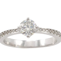 Diamond ring in 18 carat white gold-engagement rings-The Antique Ring Shop