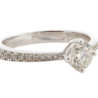 Diamond ring in 18 carat white gold-engagement rings-The Antique Ring Shop
