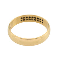 18 carat gold band with diamonds-wedding rings-The Antique Ring Shop