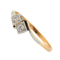 Diamond Toi et Moi ring in 18 carat gold-Vintage Rings-The Antique Ring Shop
